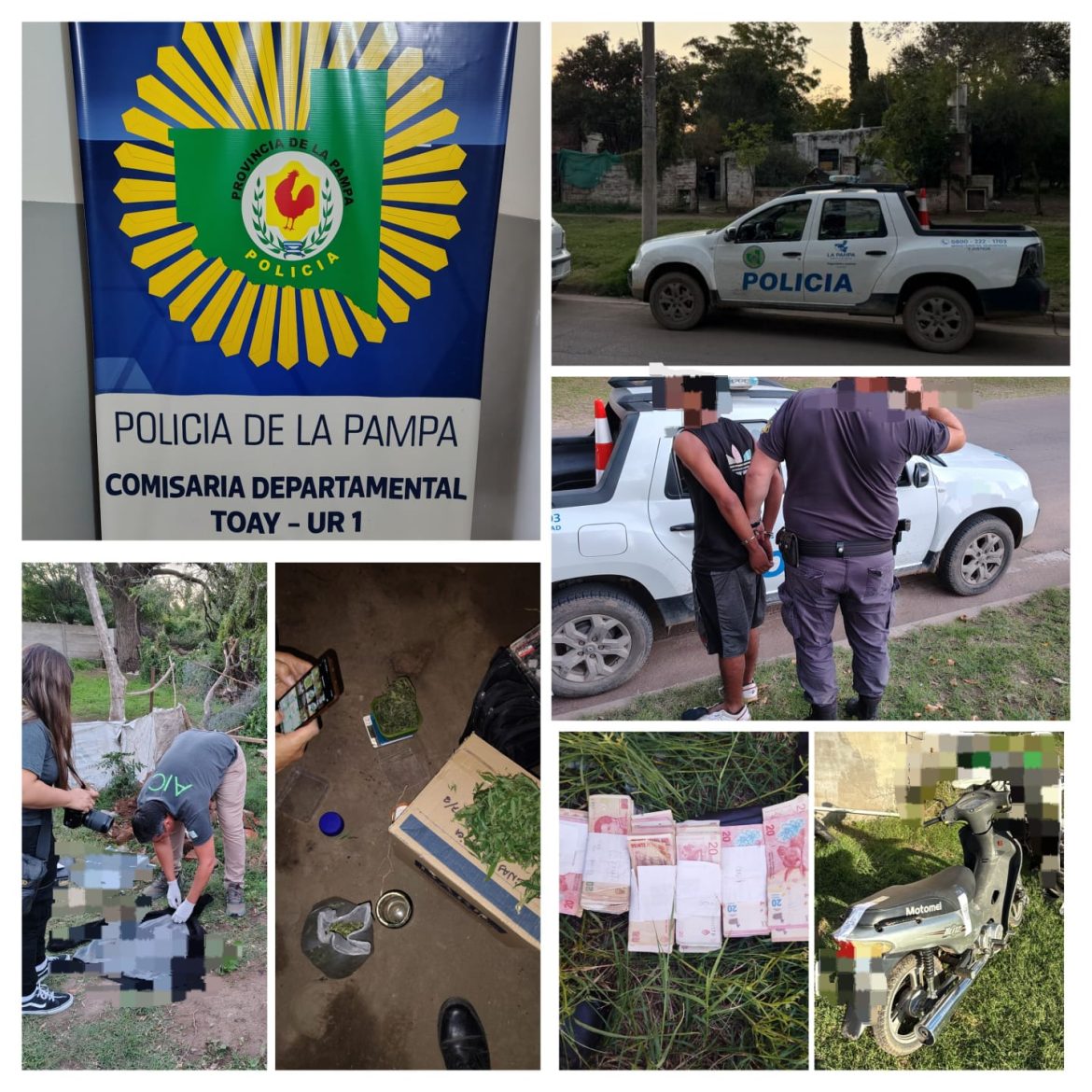 Toay: robó dinero y alcohol en una panadería, le allanaron la casa le encontraron drogas