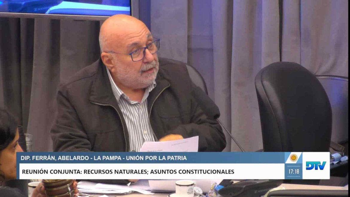 Ferrán ratificó el rechazo del PJ pampeano a modificar la Ley de Glaciares