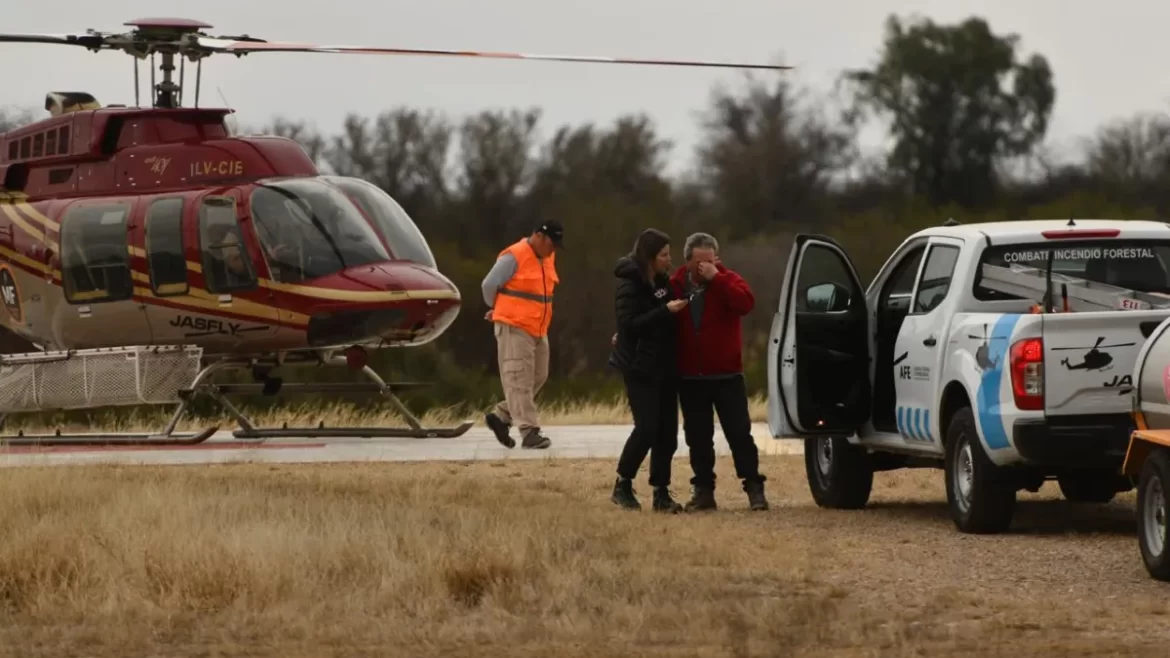 Un helicóptero que viajaba a combatir incendios cayó en San Juan: murieron los 7 tripulantes