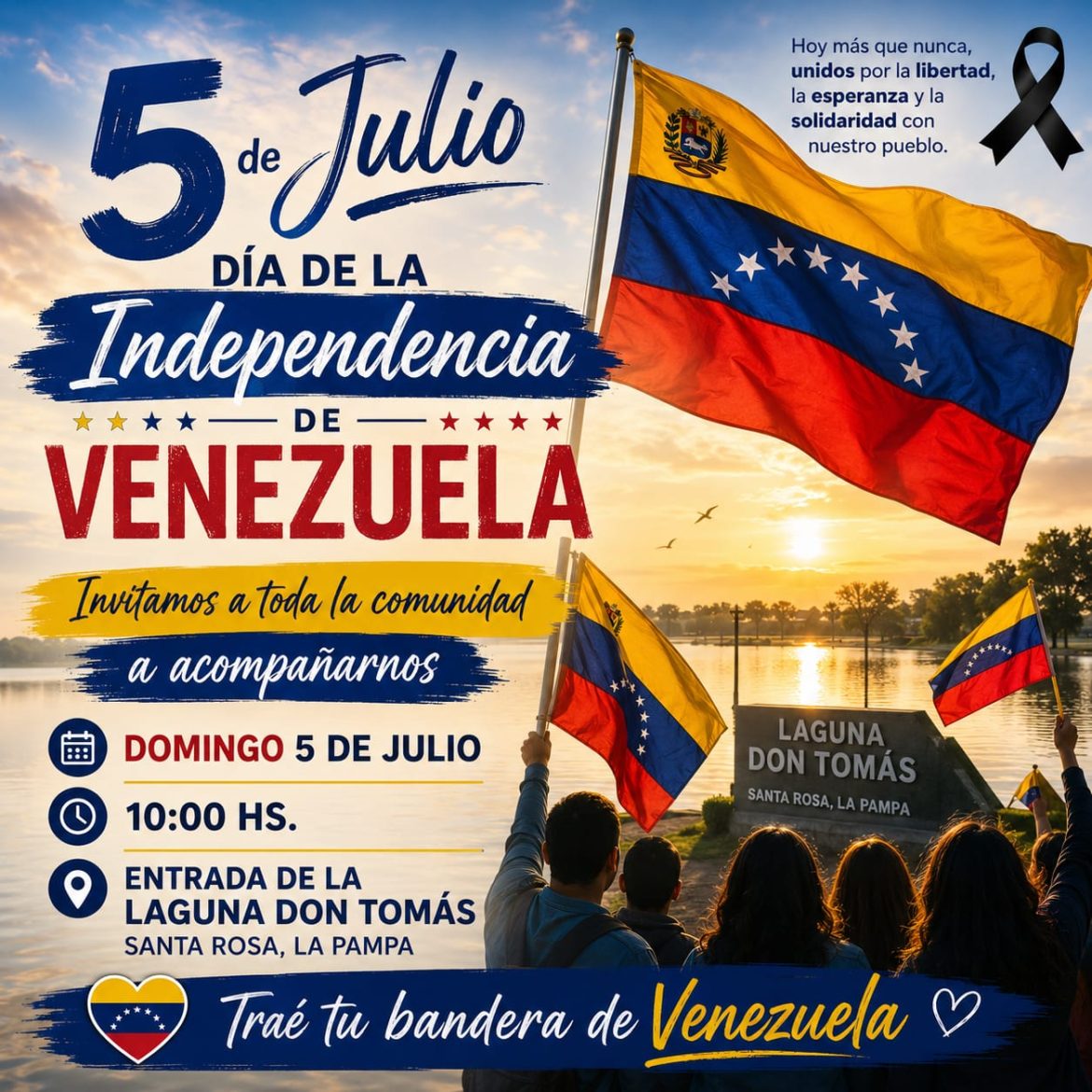 Colectividades de La Pampa conmemora el Día de la Independencia de Venezuela