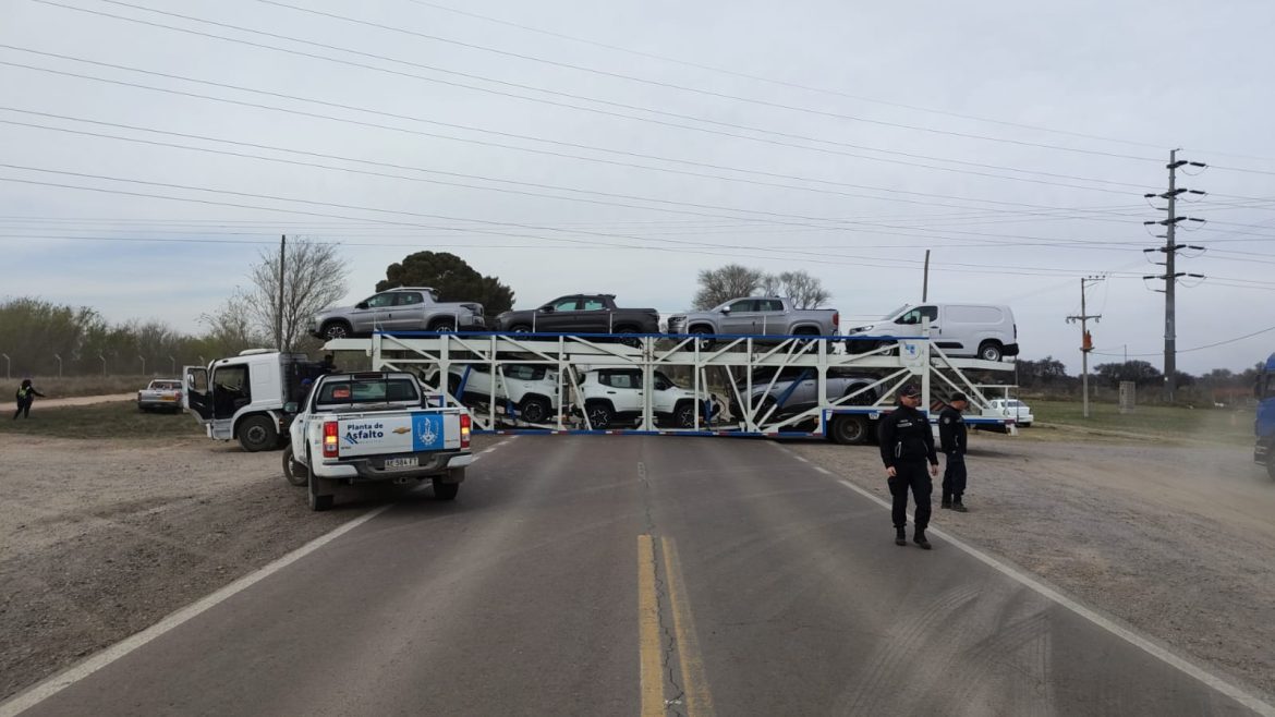 Un camión que transportaba autos provocó el corte de la ruta 35: luego de un par de horas restablecieron el tránsito
