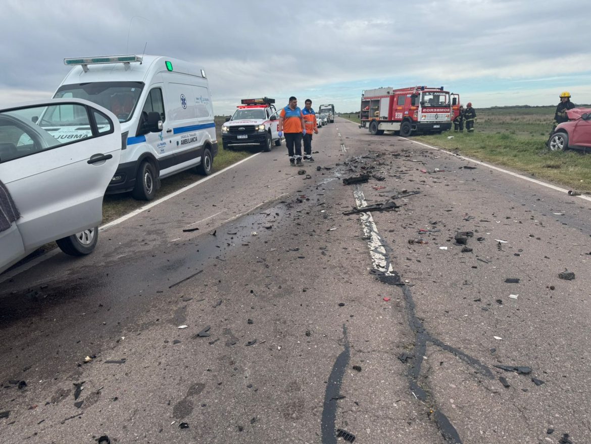 Murió una mujer de Santa Rosa en un choque frontal en la ruta 5